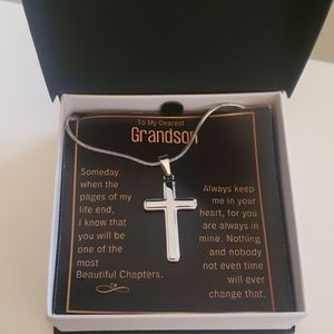 Silver cross necklace